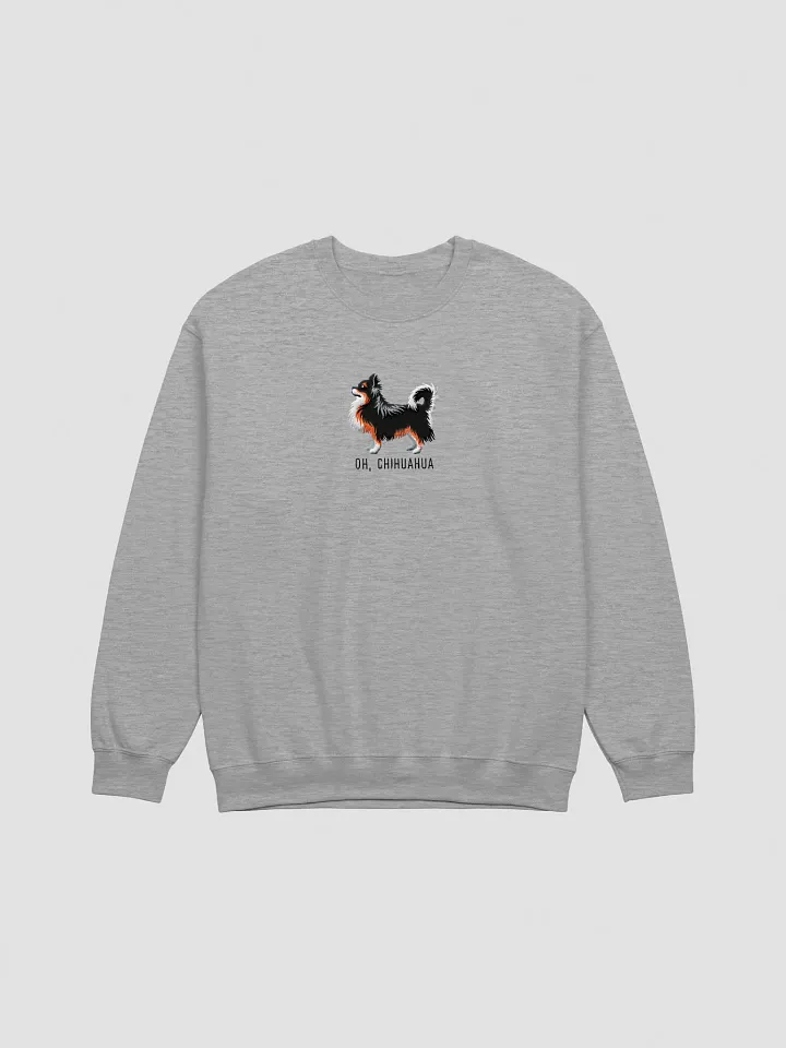 Oh, Chihuahua Sweatshirt (Embroidered) of a Longhaired Chihuahua(Tricolor) product image (10)