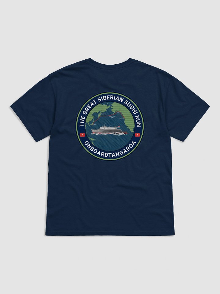 The Great Siberian Sushi Run Route T-Shirt – (Dark Colours and Route Logo) product image (22)