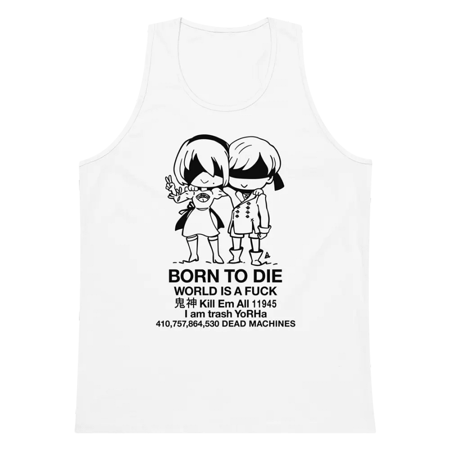 BORN TO DIE - TANKTOP - WHITE product image (6)