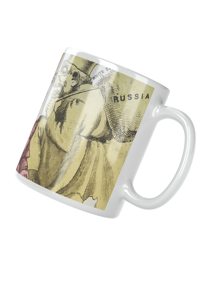 European Caricature Map White Glossy Mug product image (2)