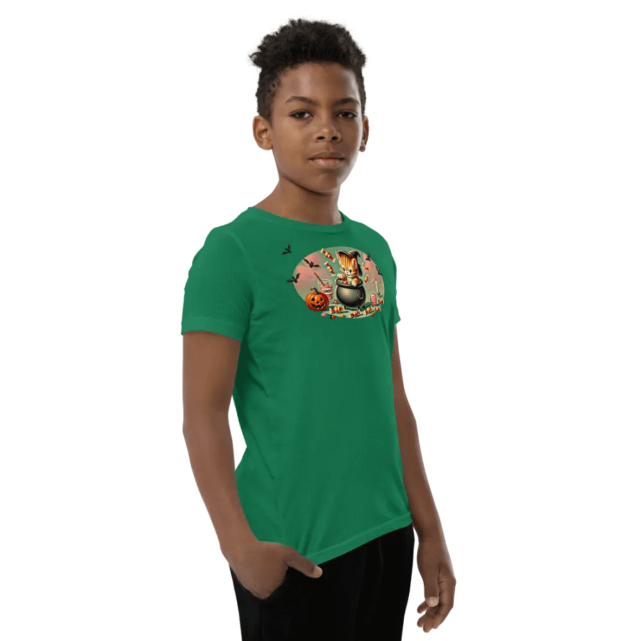 Halloween Cauldron Kitten Kids T-Shirt product image (38)