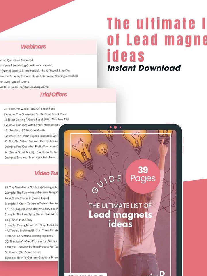 The ultimate list of Lead magnets ideas product image (2)