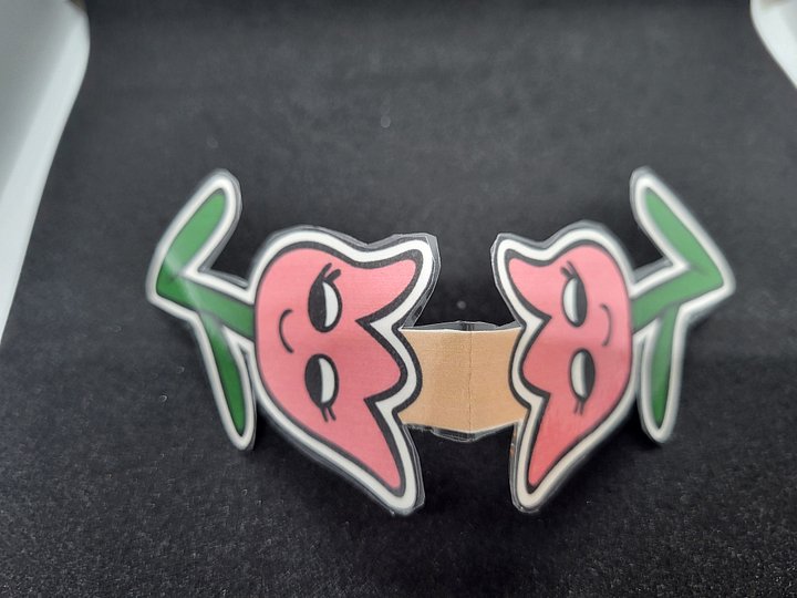 Cute Cartoon Pink Tulip Magnetic Laminated Bookmark for Flower Fans product image (2)