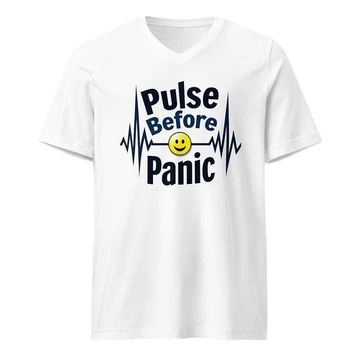 Pulse Before Panic ECG V-Neck Tee product image (1)