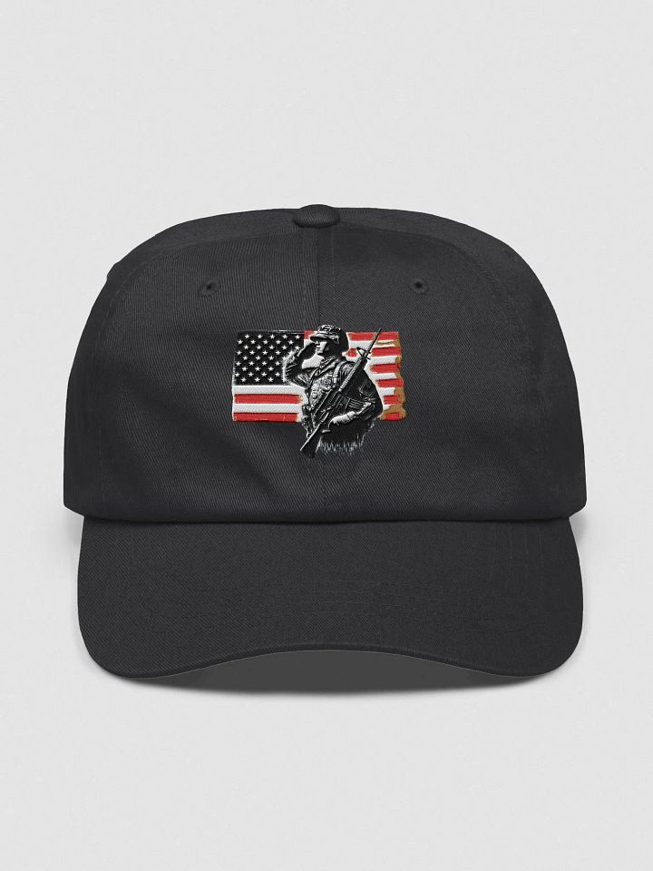 Saluting Soldier - Proud USA Patriotic Tribute Vintage Dad Hat product image (1)