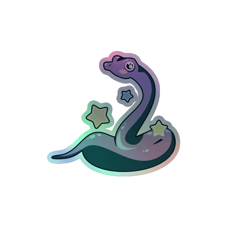Holographic snake sticker product image (2)