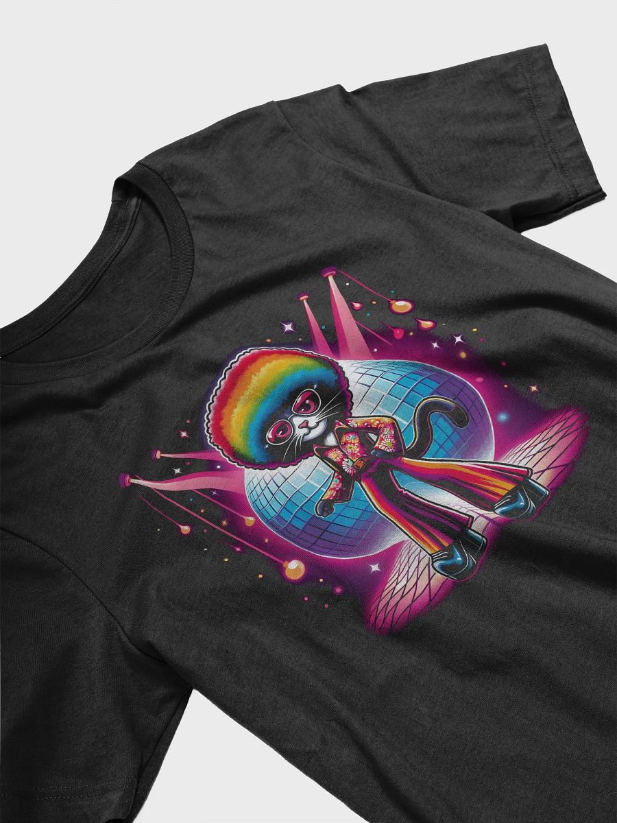 Rainbow Disco Caturday Tee - Dark Colors product image (9)