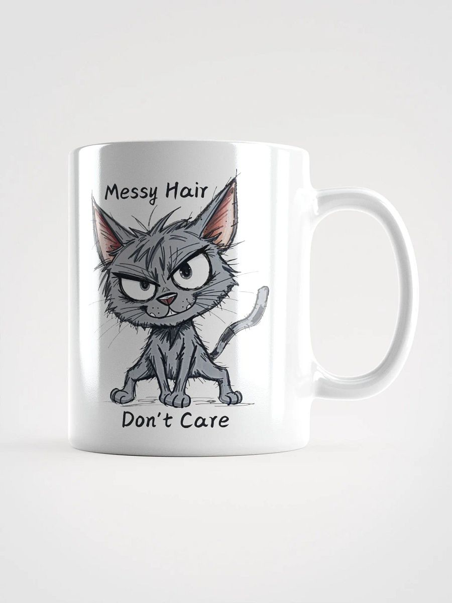 Messy Hair Don't Care Funny Cats Duo Mug product image (15)