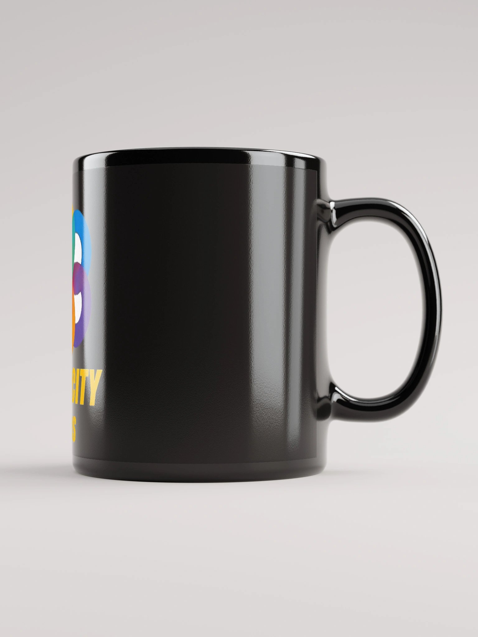 Simplicity Speaks Black Glossy Mug product image (2)