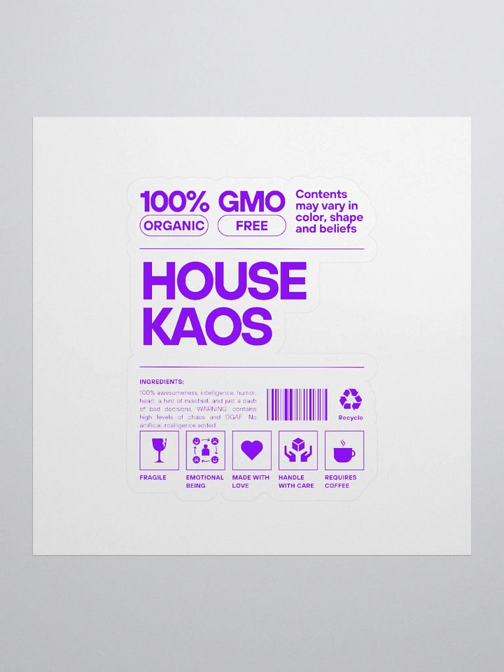 Organic Kaos Iconic Stickers product image (1)