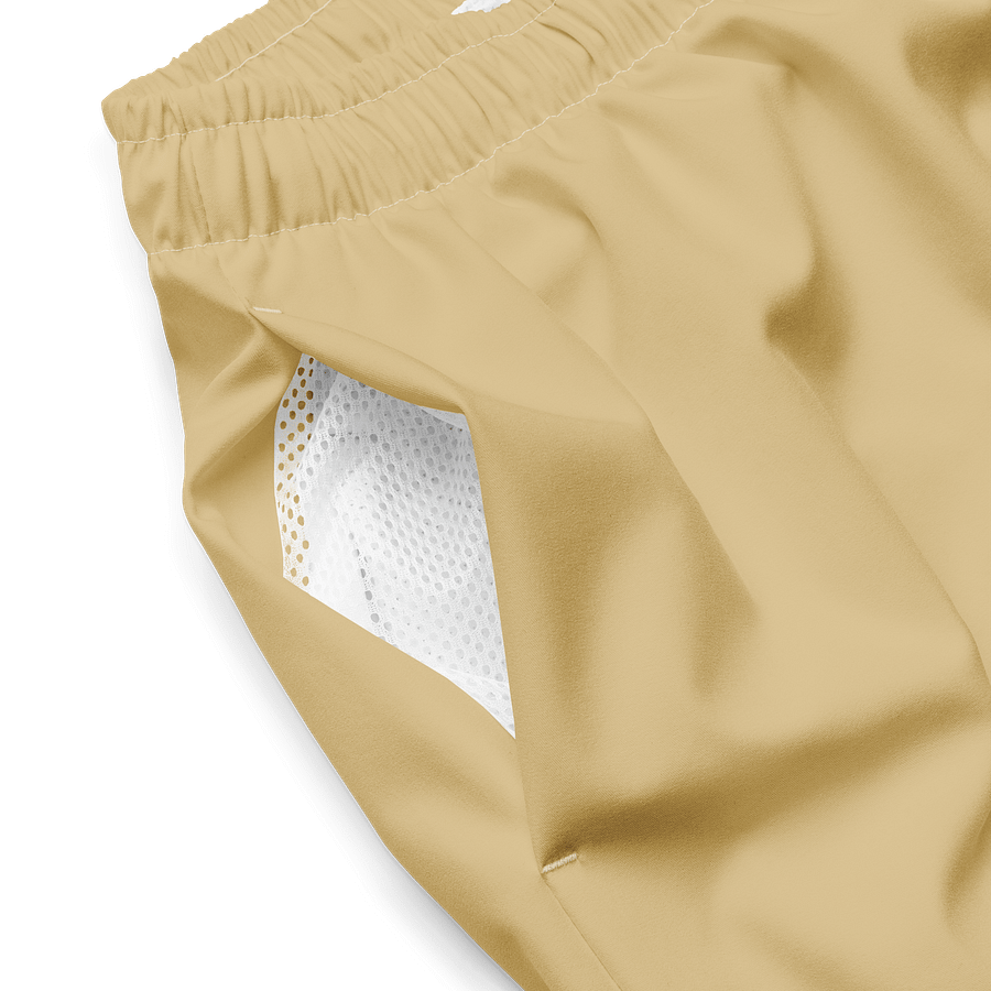 Light Khaki Brown Solid Color Men's Swim Trunks product image (1)