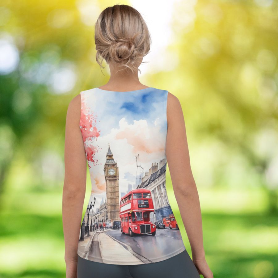 London England Watercolor All Over Print Tank Top product image (4)