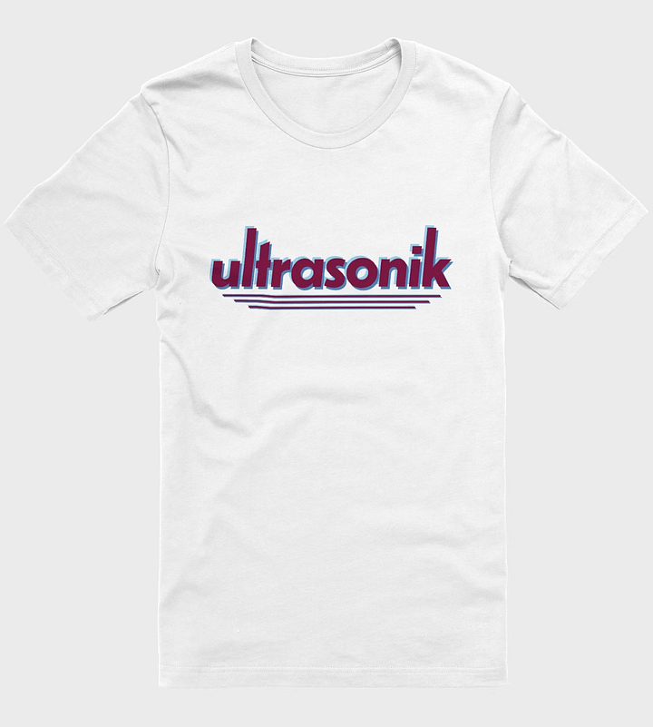 ultrasonik t-shirt (white with layered logo) product image (1)