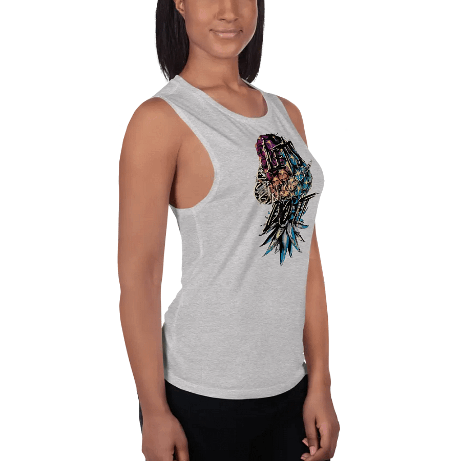 Let's Do It Swoosh Graffity Styled Upside-Down Pineapple flowy women's Tank Top product image (51)