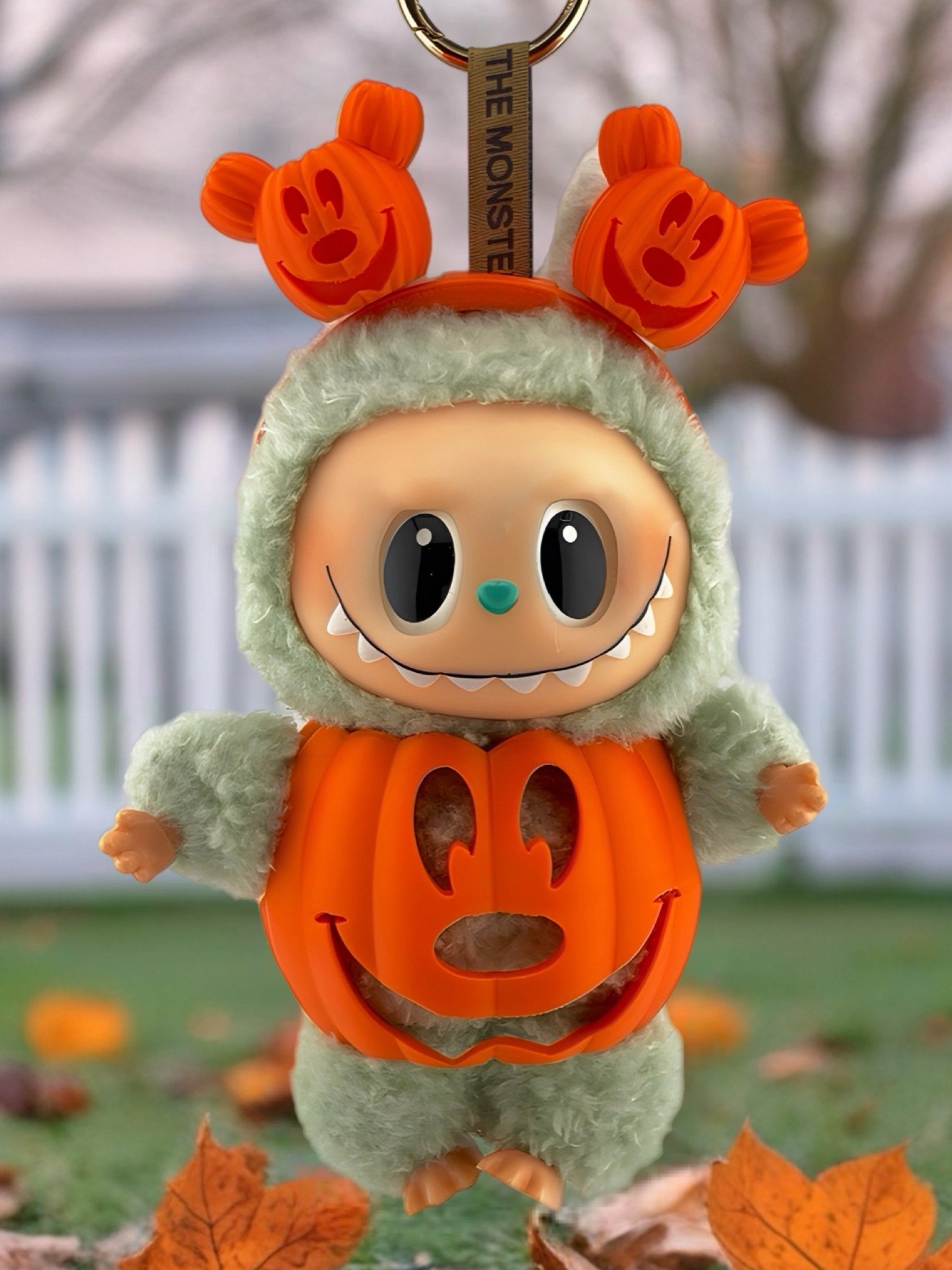 Pumpkin Patch Trickster Costume + Mickey Pumpkin Ears for Labubu product image (1)