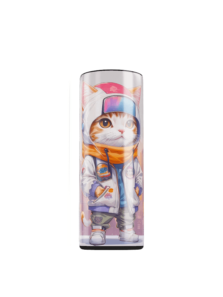 Cute City Kitty Cat 20 oz Skinny Stainless Steel Tumbler - v4 product image (1)