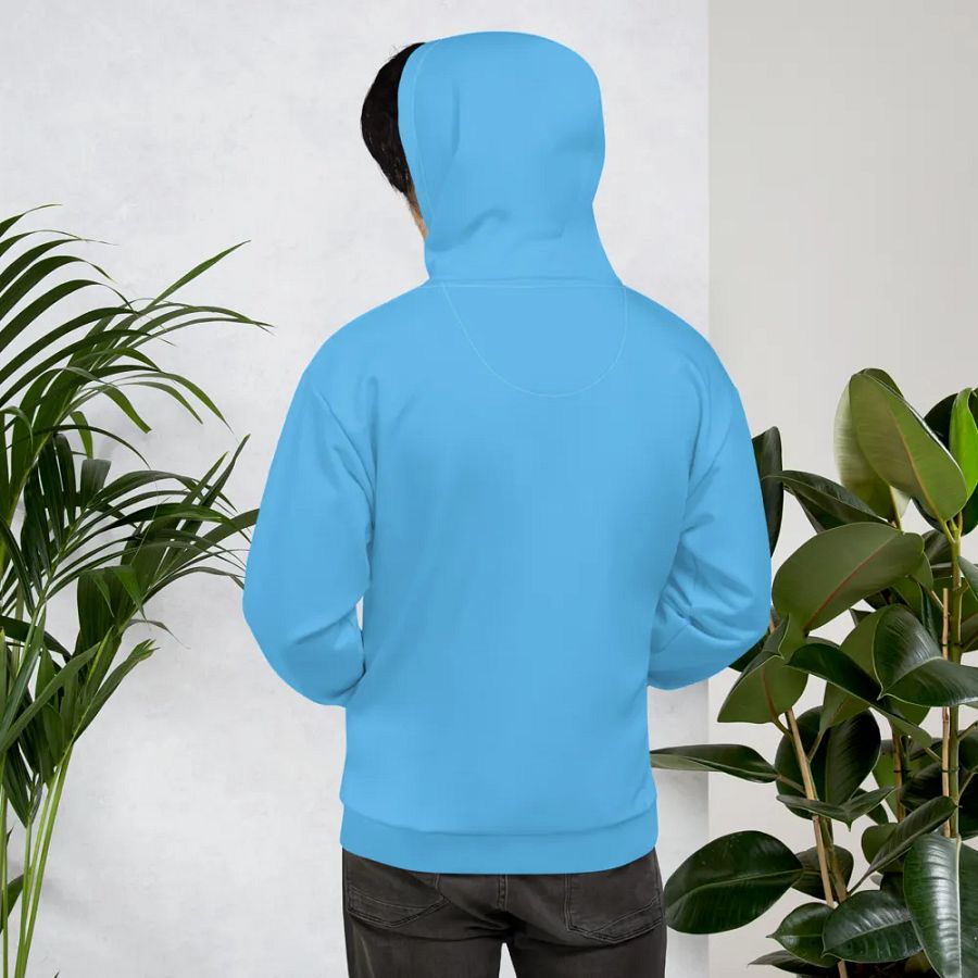 Plain Sky-Blue True Summer Unisex Recycled Polyester Heavyweight Premium Hoodie by Treasure Pie product image (11)