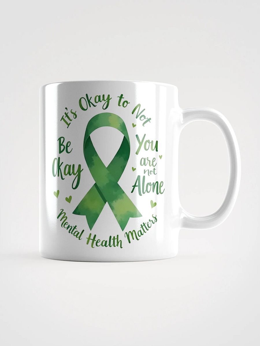 Green Ribbon Mug: A Heartfelt Symbol of Mental Health Awareness and Hope product image (1)