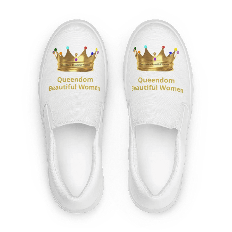 Queendom Beautiful Women Crown Canvas Shoes /White (TM) product image (1)