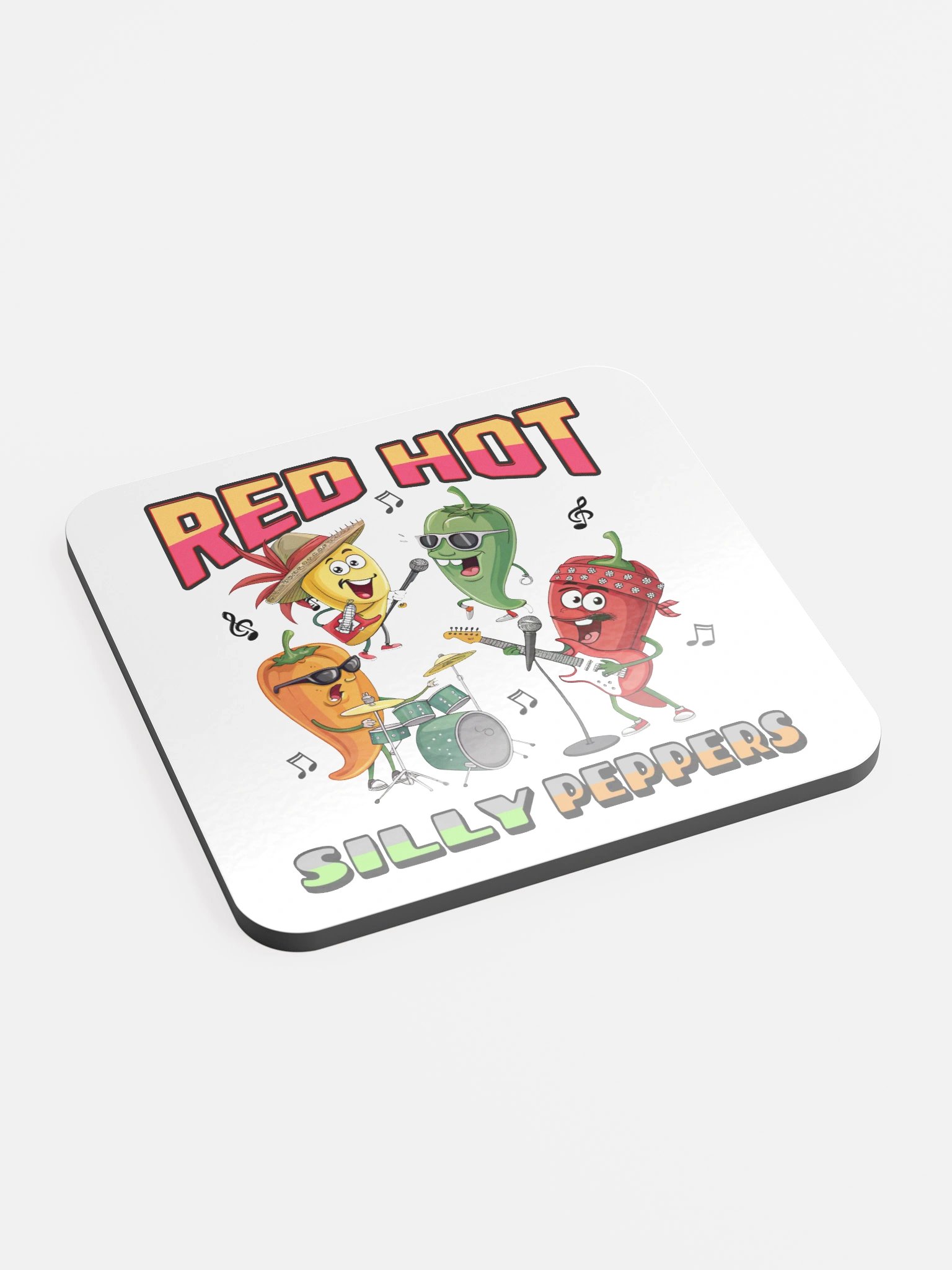 Red Hot Silly Peppers Cork Coaster Set product image (3)