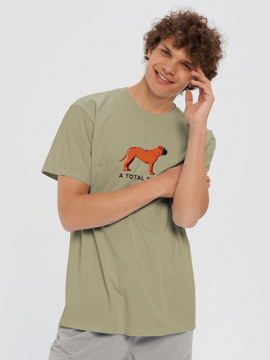 A Total Snub T-Shirt(Embroidered) of an English Mastiff(Red) product image (13)
