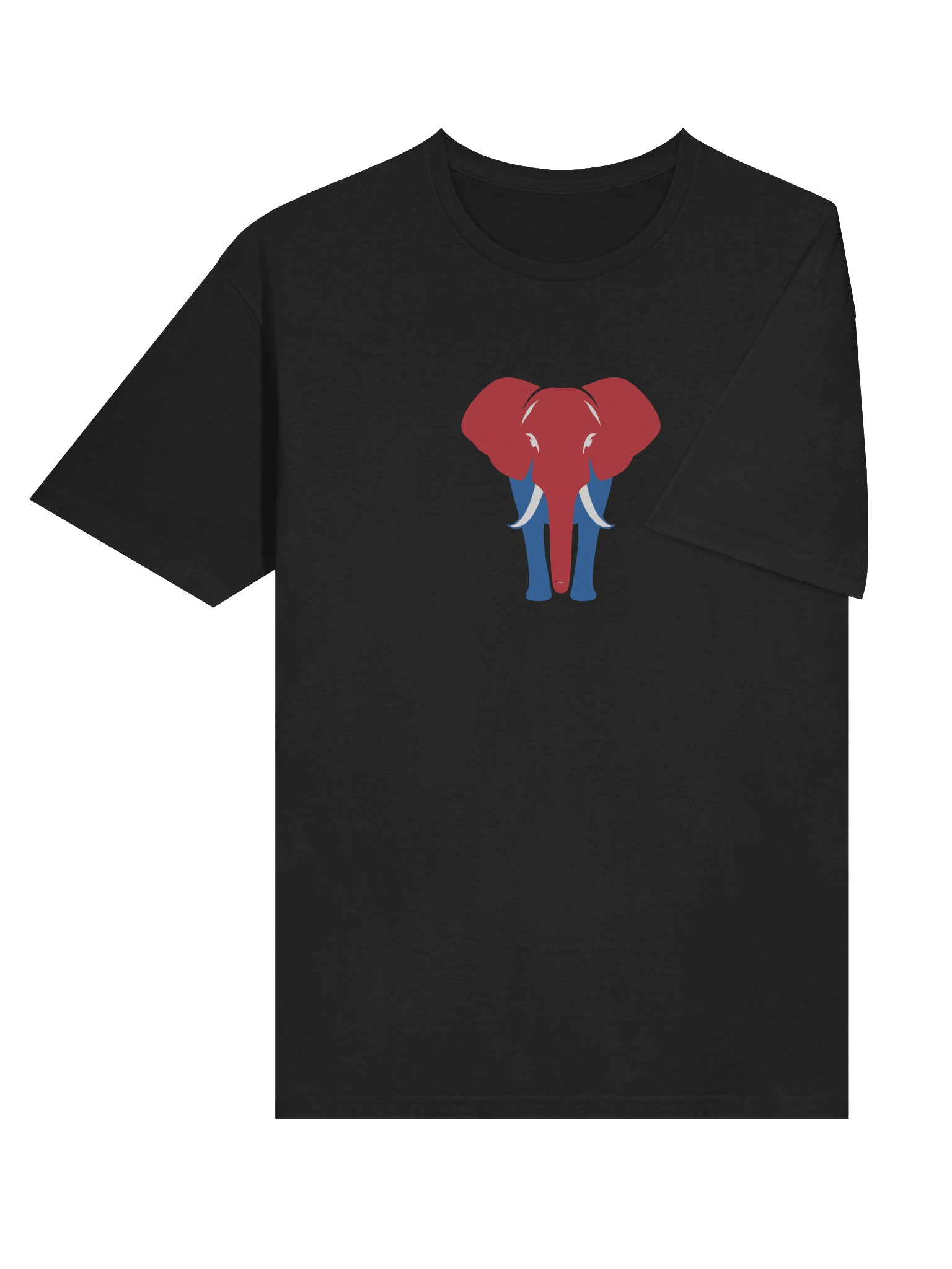 Royal Red Blue Elephant Silhouette T-Shirt product image (6)