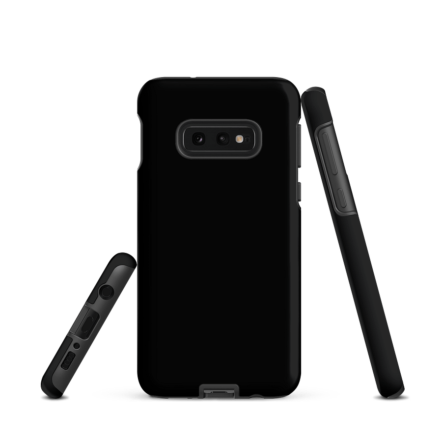 Black Solid Colour Samsung® Matte Tough Case product image (2)