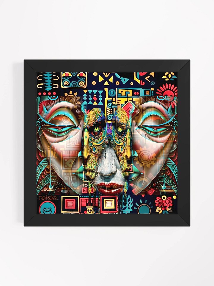 Symmetry Unveiled Framed Poster/Naïve Art, digital abstract product image (1)