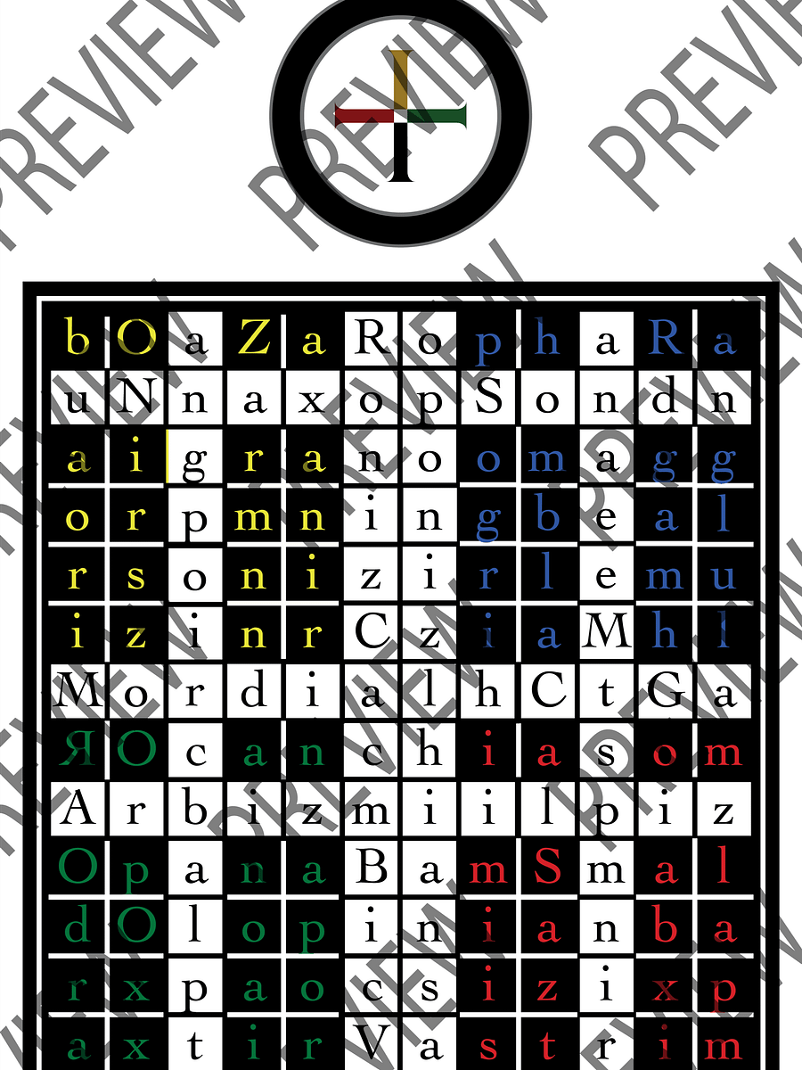 Enochian Elemental Tablets with Flashing Crosses product image (5)