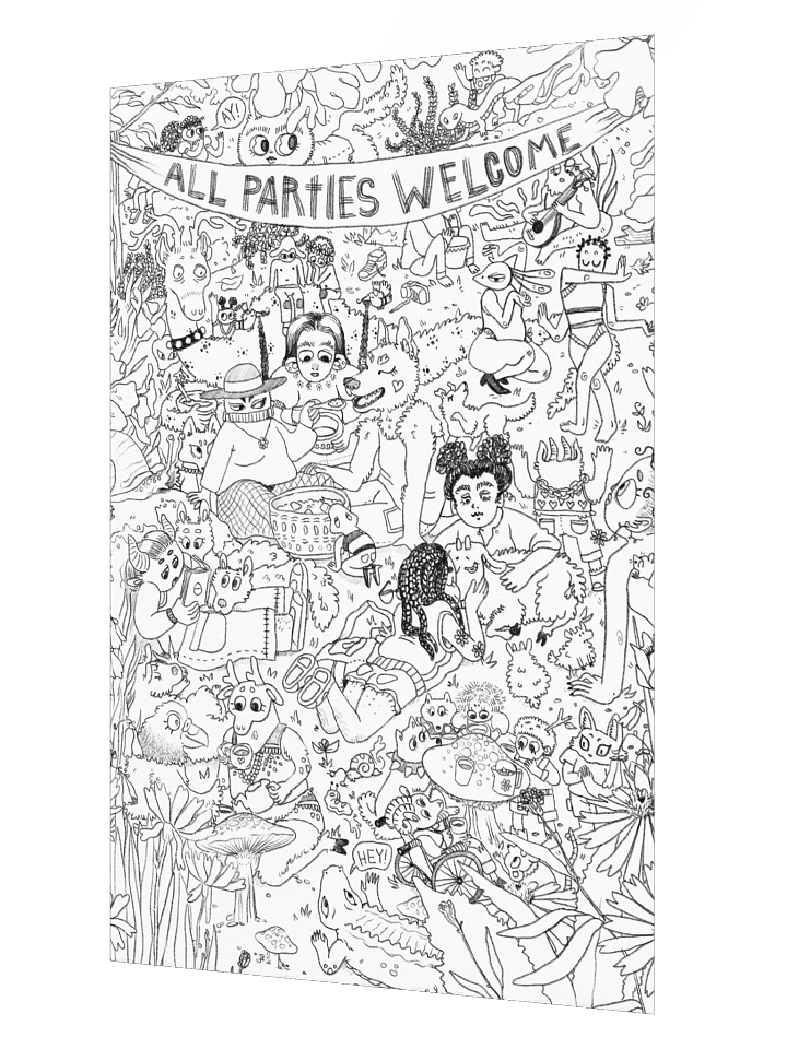 all parties welcome coloring poster product image (2)