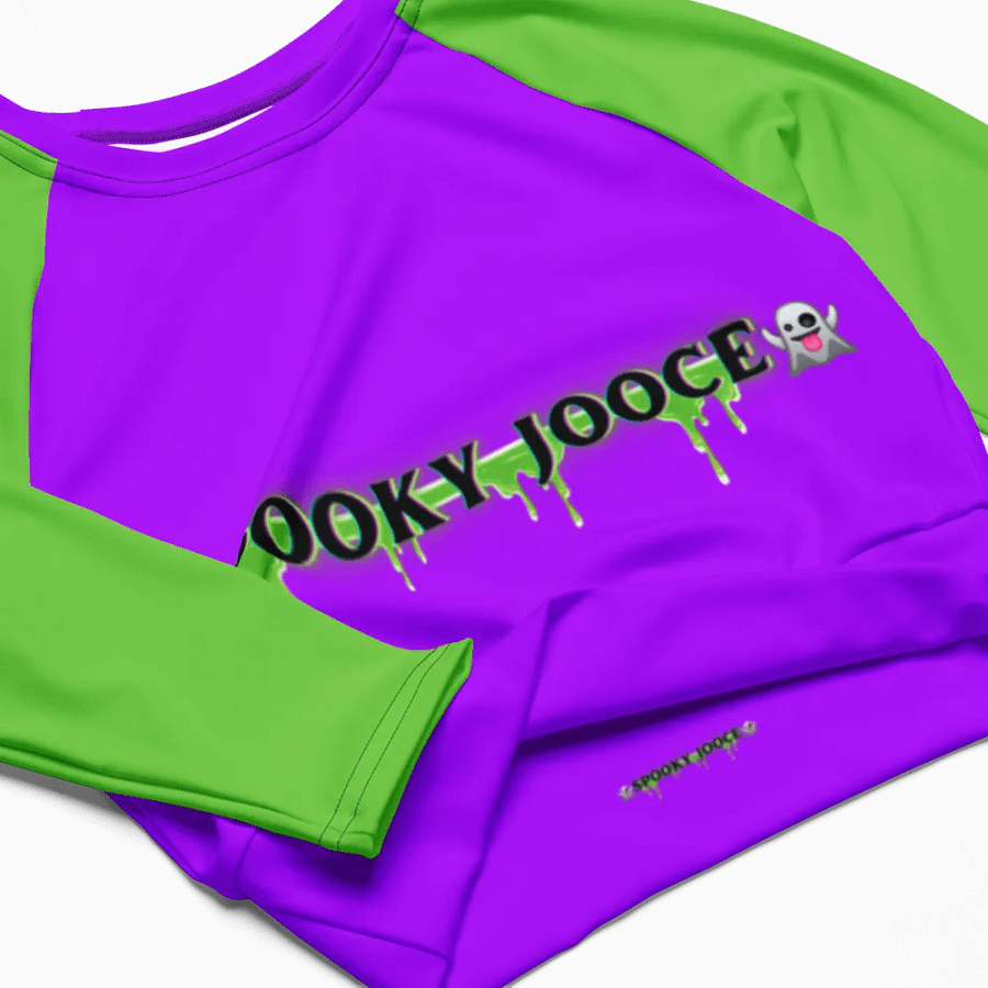 SPOOKY JOOCE Long Sleeve Crop Top - Purple/Green product image (3)