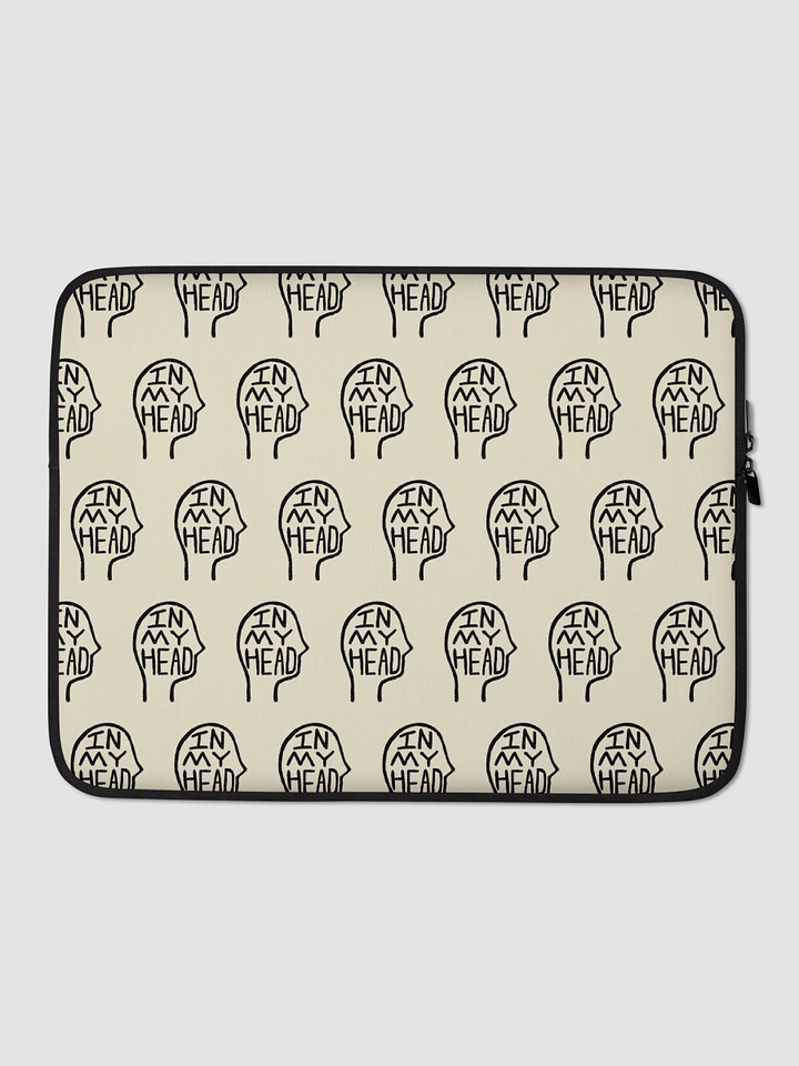 In My Head yellow laptop sleeve product image (1)