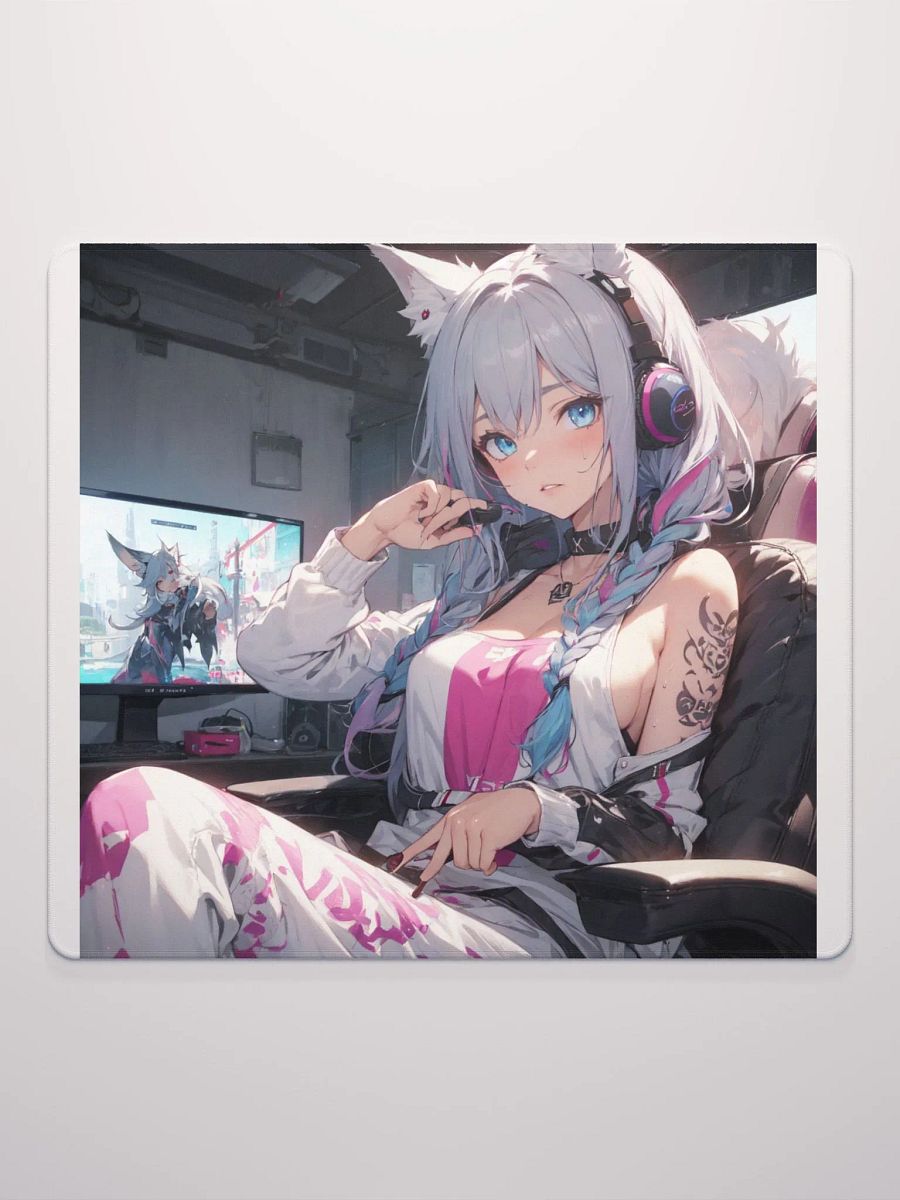 Cybernetic Gamer Girl Mouse Pad product image (2)