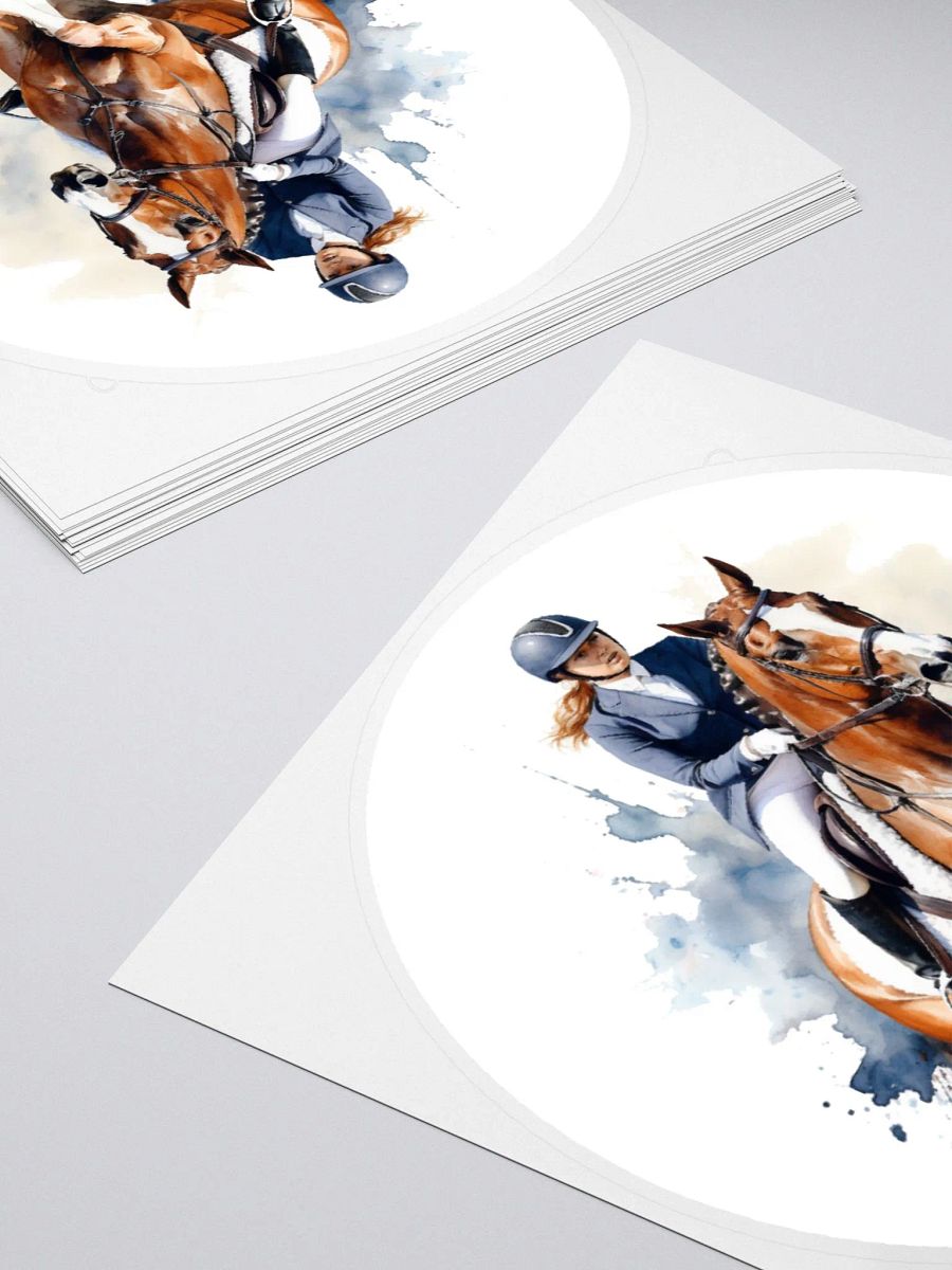 Female horse rider sticker product image (4)