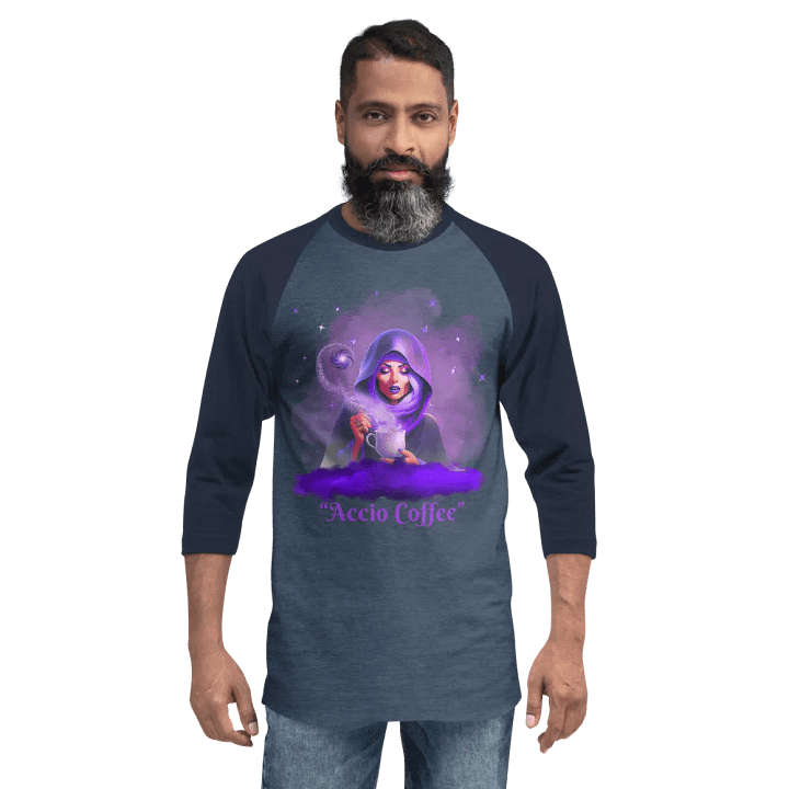 Accio Coffee Fantasy raglan tee product image (2)