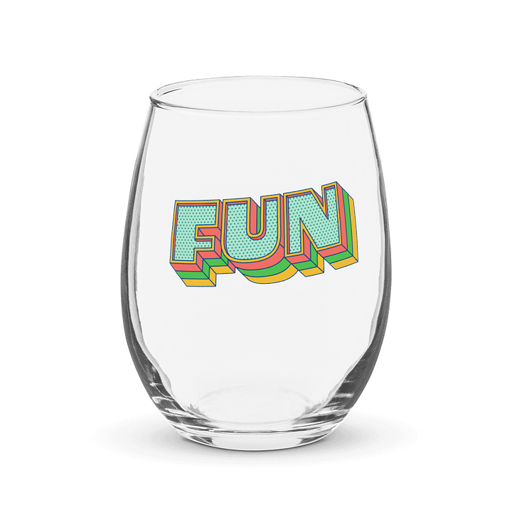 Fun 15 oz Glass Cup – Modern & Clean Look product image (1)
