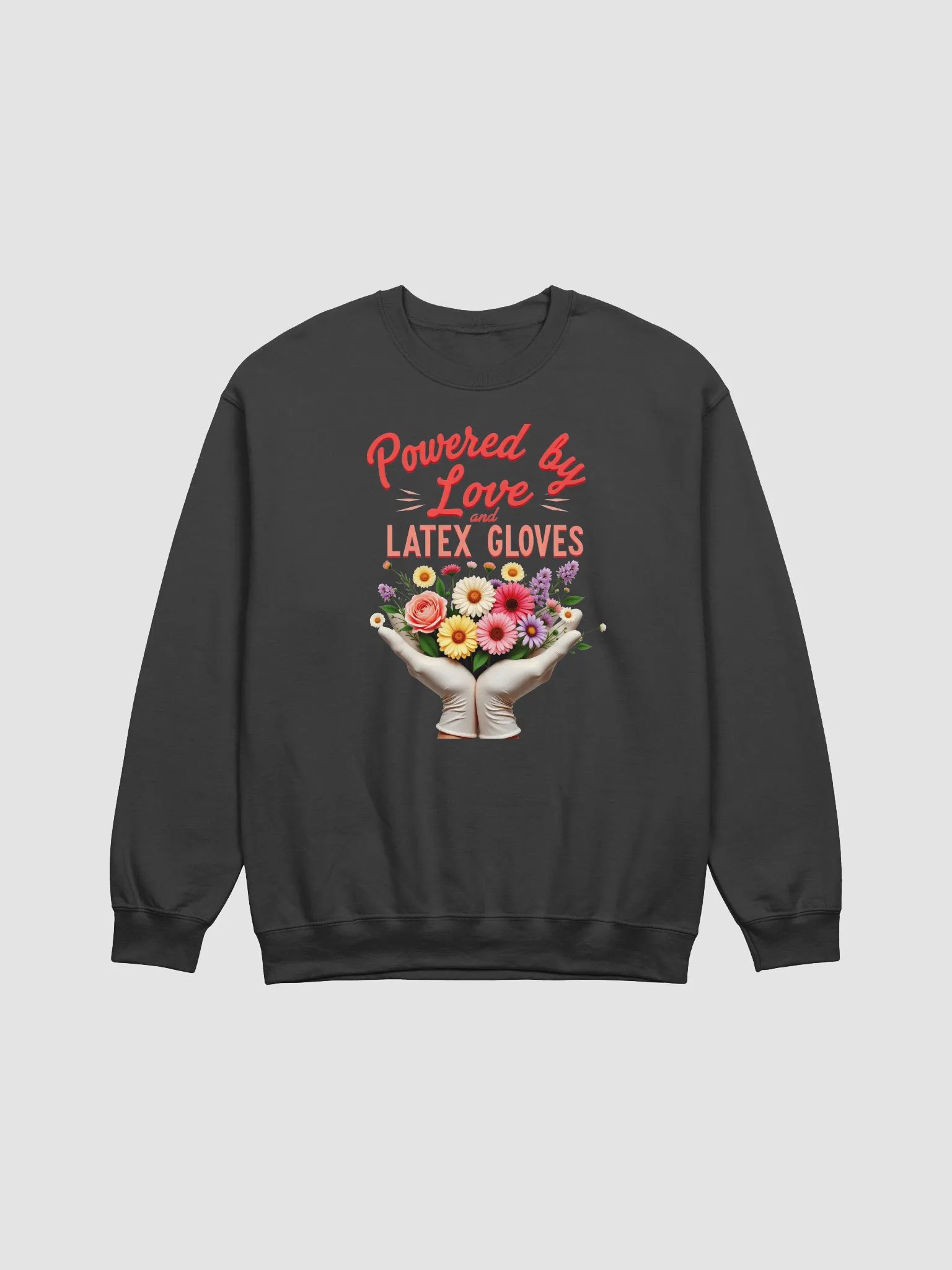 Latex gloves powered Crewneck sweatshirt product image (9)