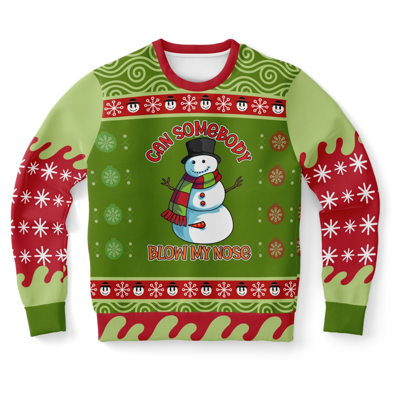 Funny Snowman Christmas Sweatshirt | Winter Holiday Humor Outfit | Unisex Christmas Party Sweater product image (9)
