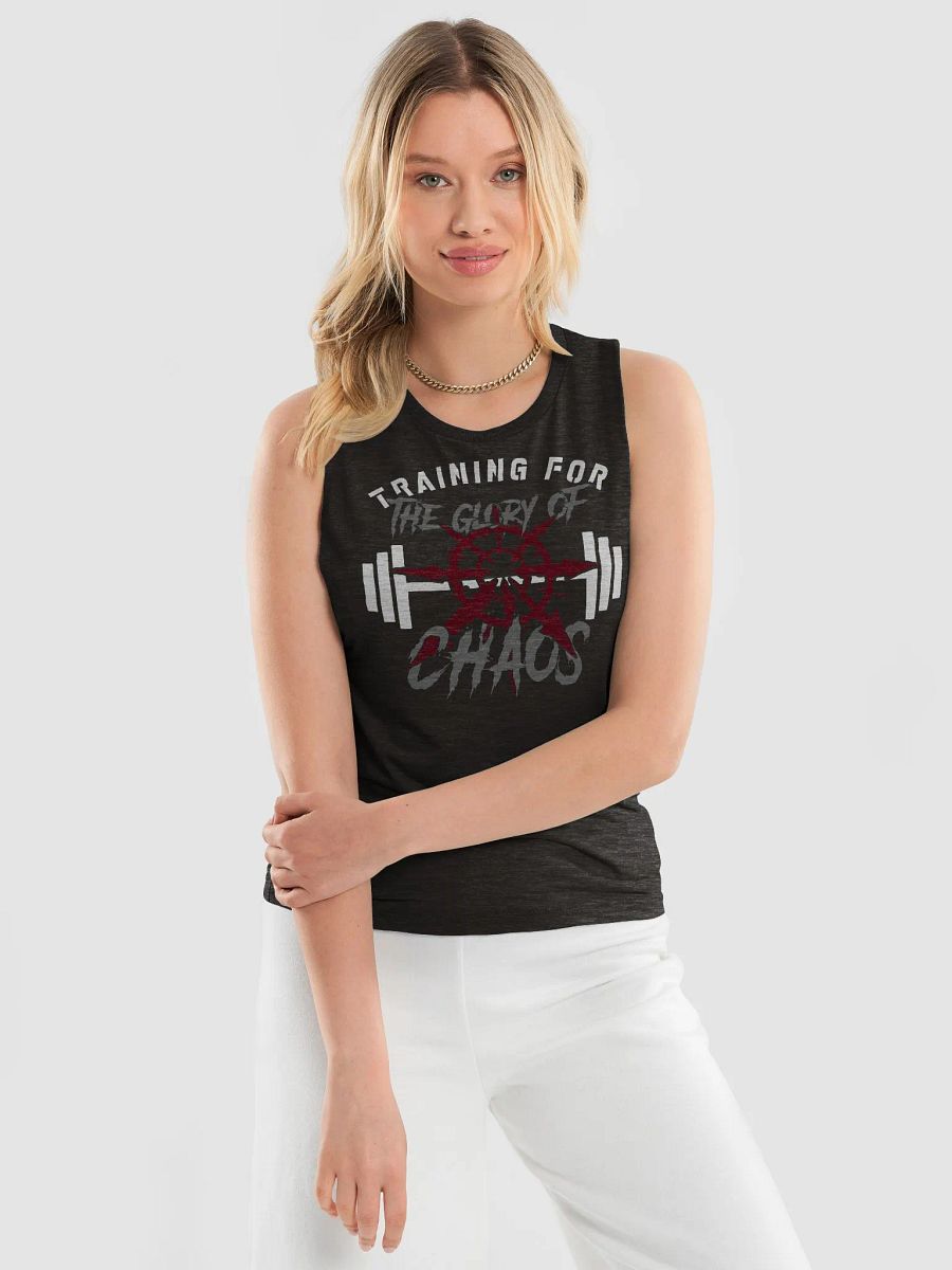 Training for the Glory of Chaos Women's Premium Tank Top | Warhammer 40K Chaos Gym Style product image (6)