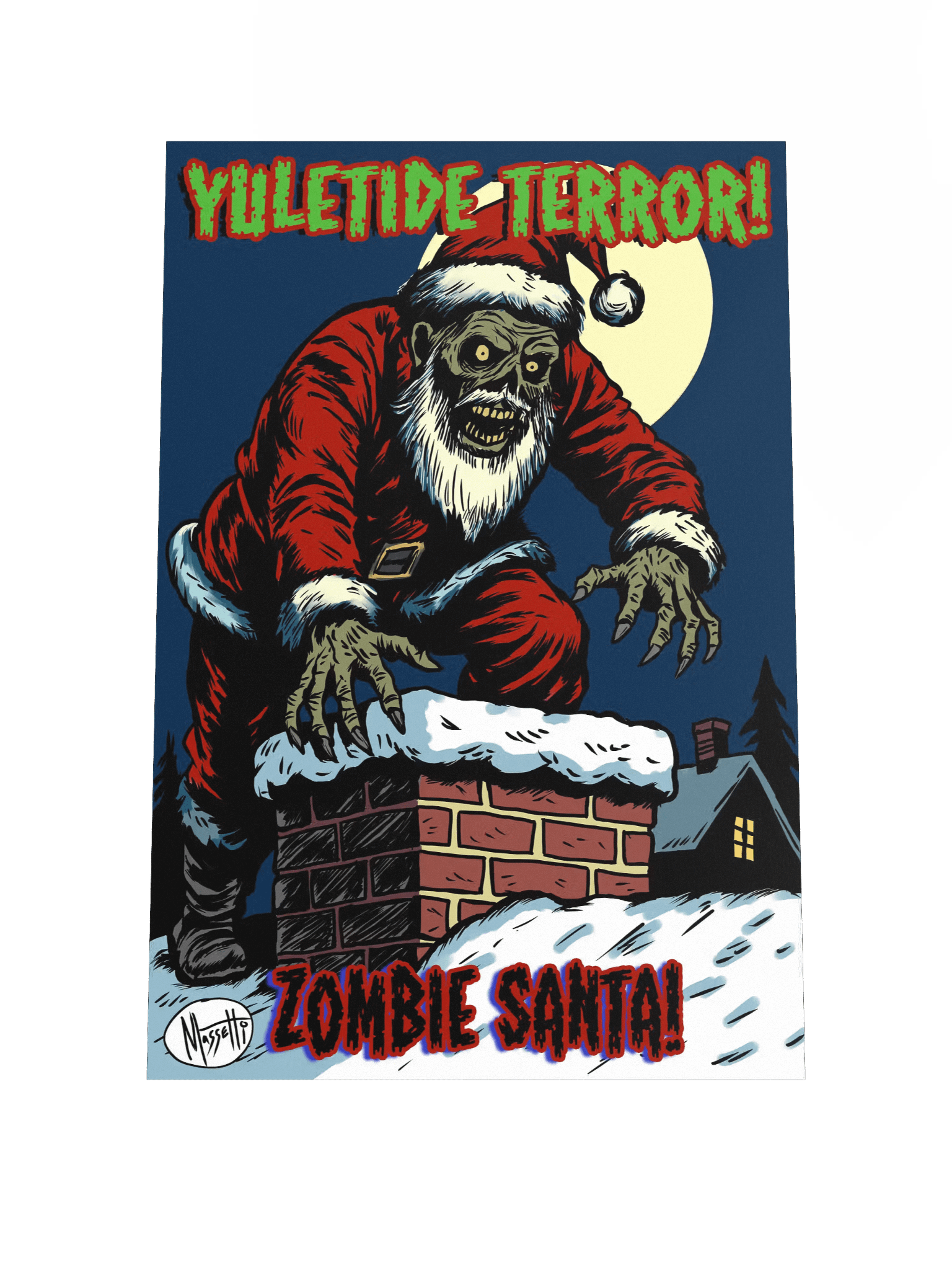 ZOMBIE SANTA Art Print product image (1)