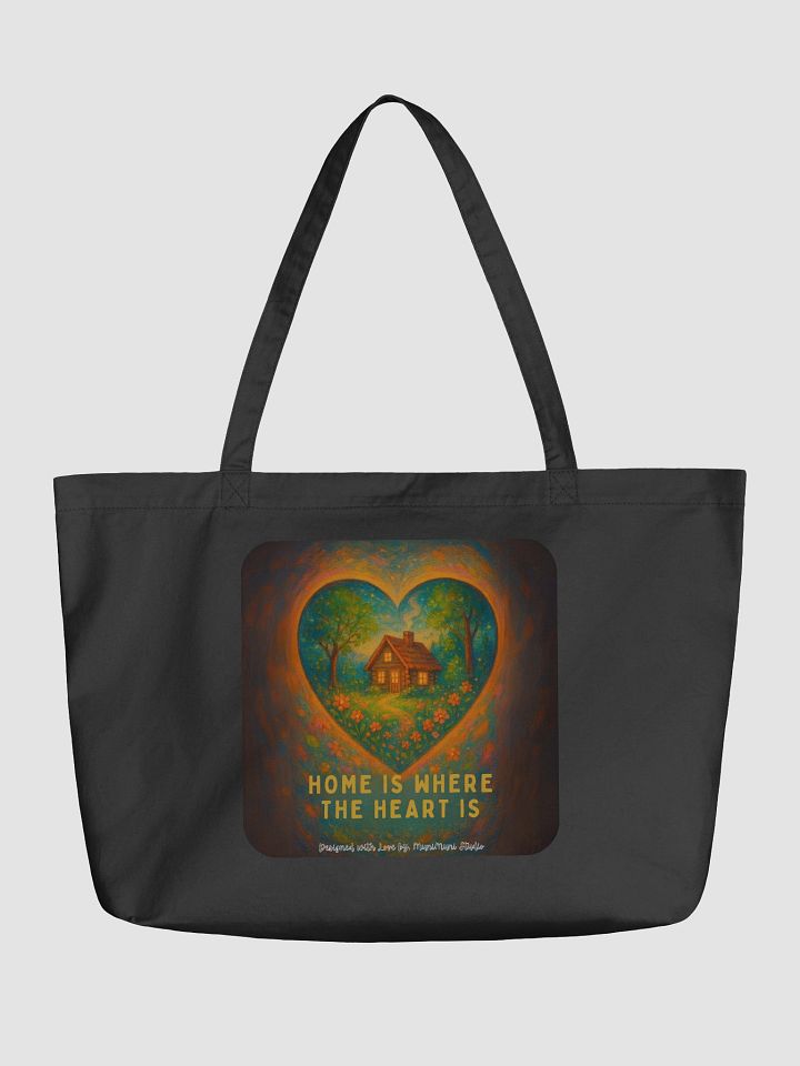 Heartwarming Quote Tote Bag - "Home is Where the Heart Is" (Double-Sided Print) product image (1)