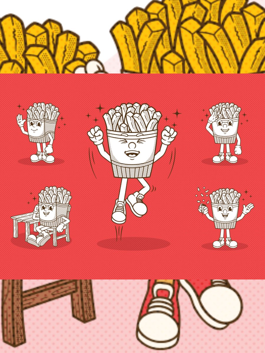 Retro French Fries Groovy Illustration product image (2)