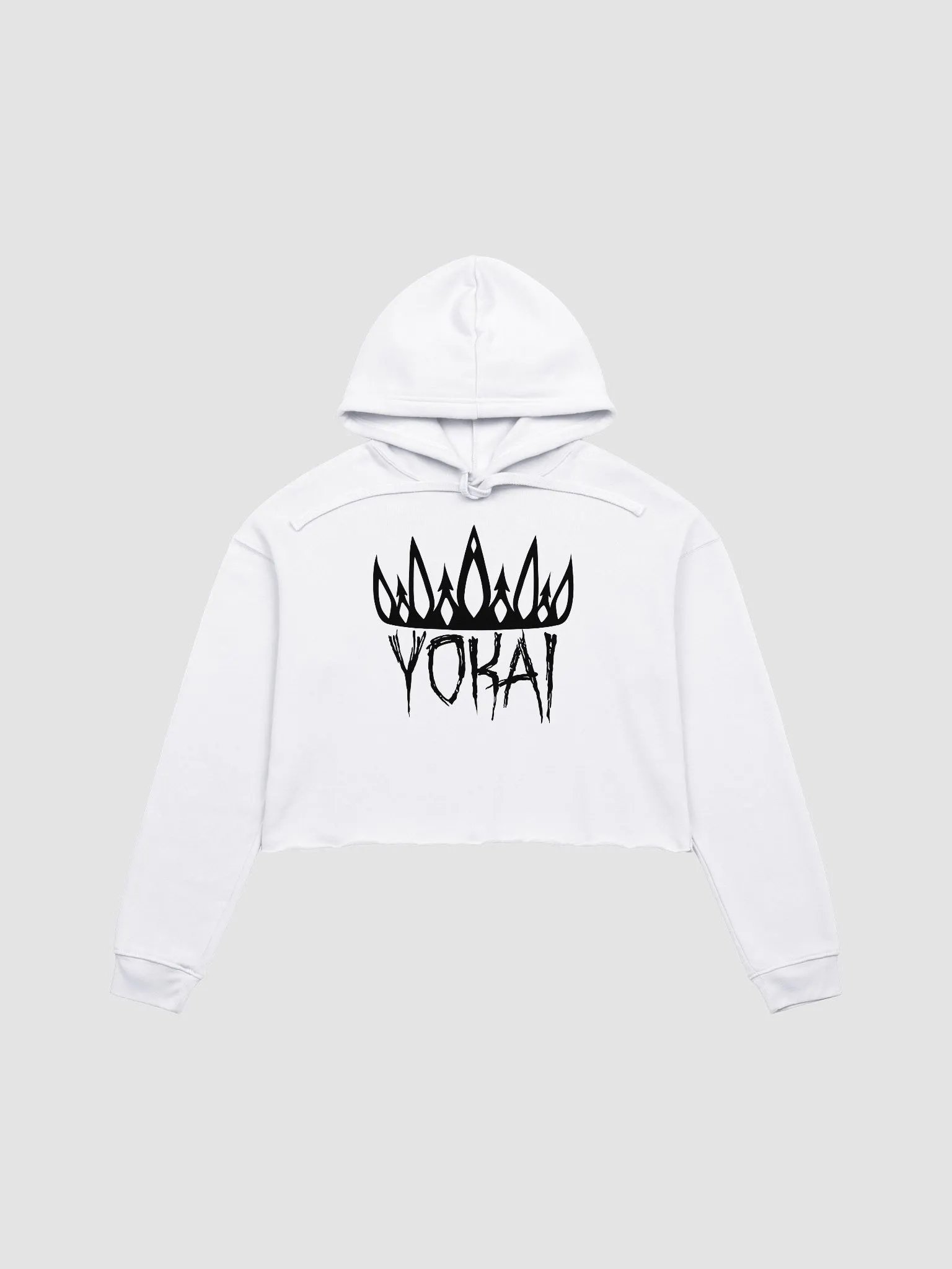Yokai Queen (Large Black Logo) - Cropped Sweatshirt product image (1)