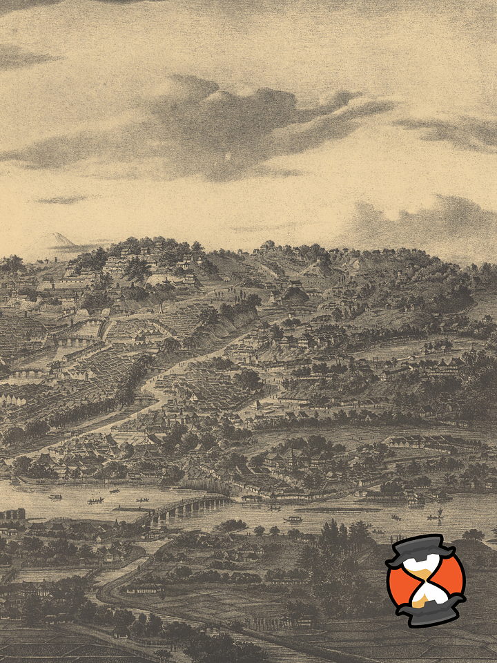 Tokyo 1840 Poster Print – Hand-Drawn Historic City View (Unframed) product image (2)