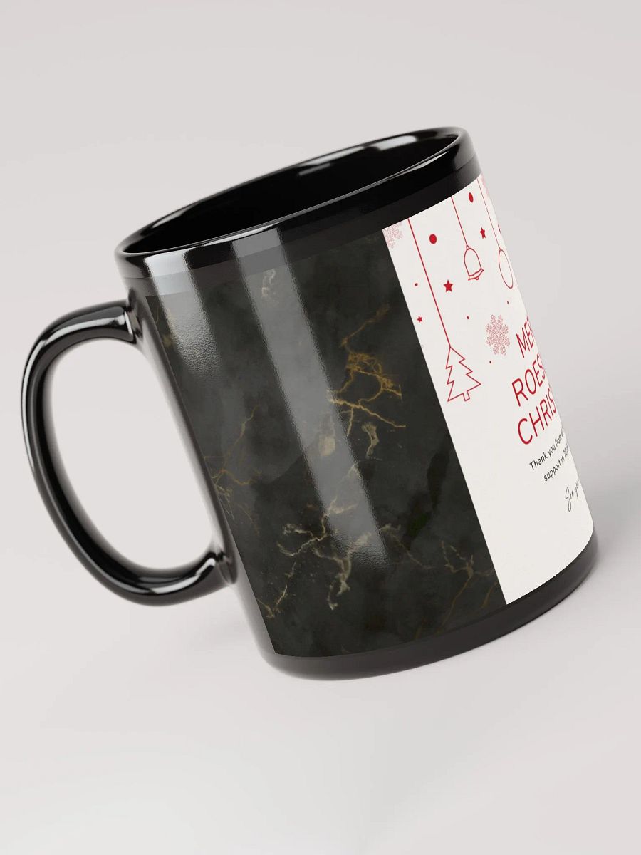 Merry Roesler's Christmas! Black Glossy Mug product image (5)