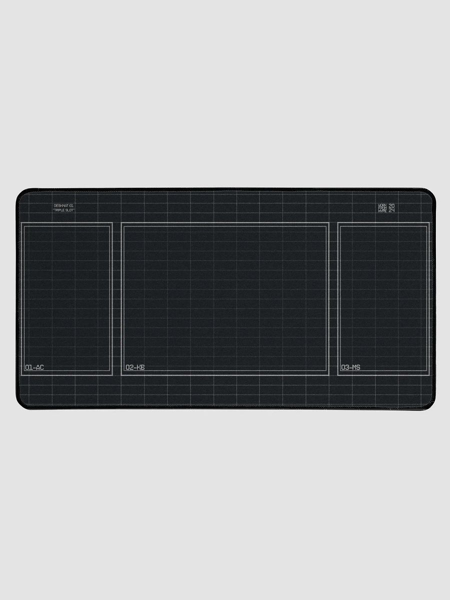 Triple Slot Desk Mat in Black product image (1)