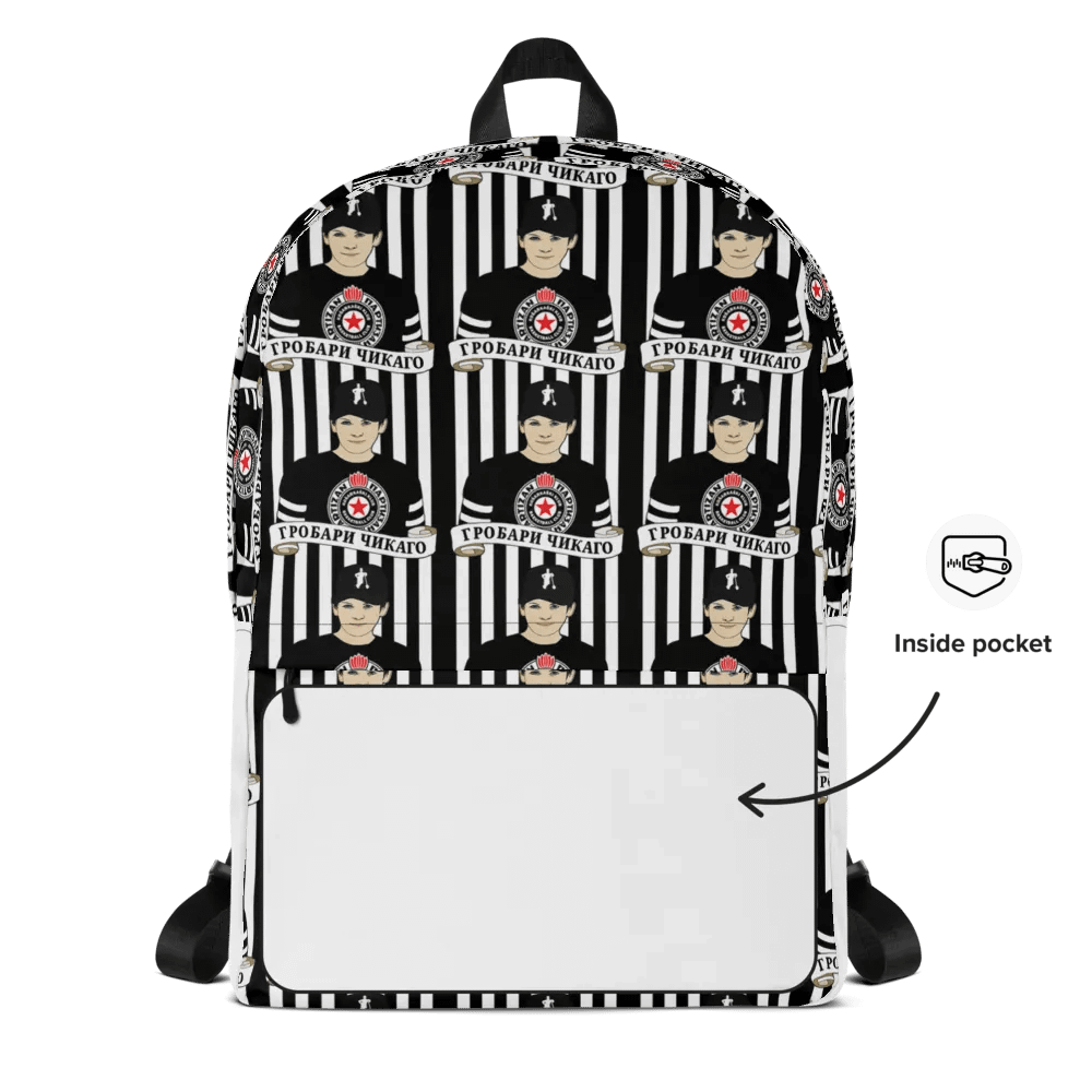 Grobari Čikago KK Partizan All-Over Print Backpack product image (9)