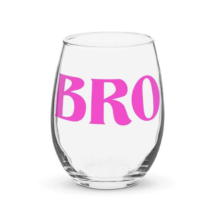 Bro stemless wine glass product image (2)