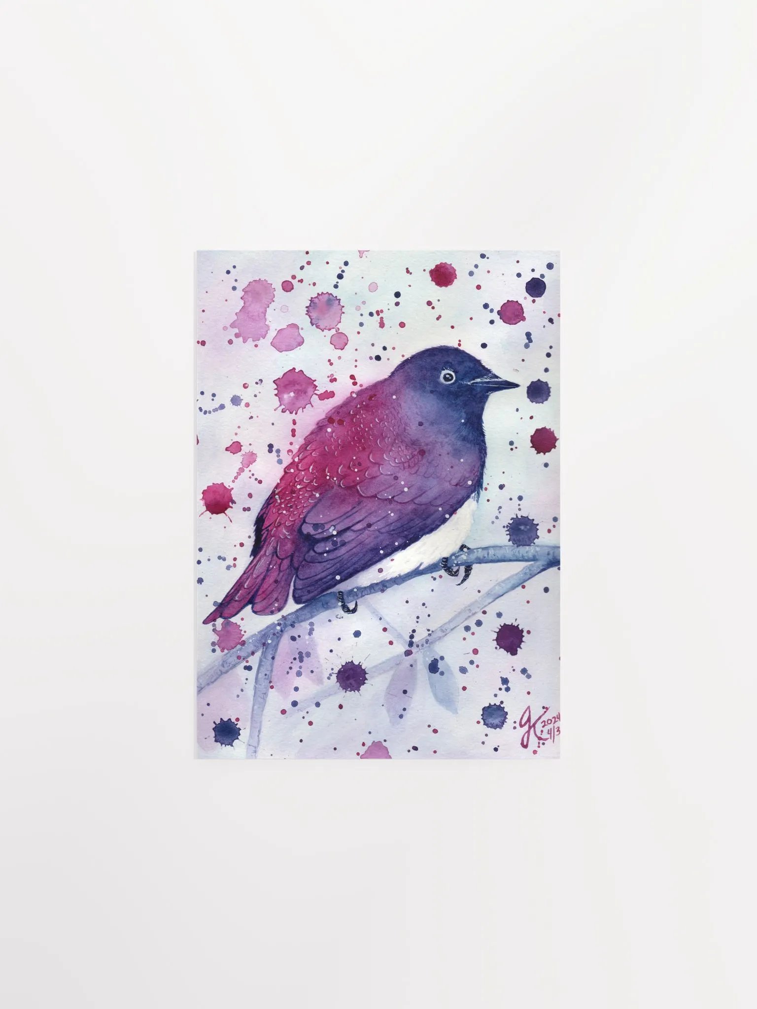 Vibrant Perched Violet-Backed Starling Poster product image (3)