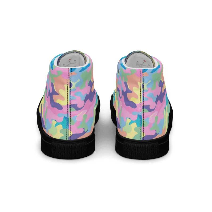 Pastel Camouflage High Top Canvas Shoes product image (5)